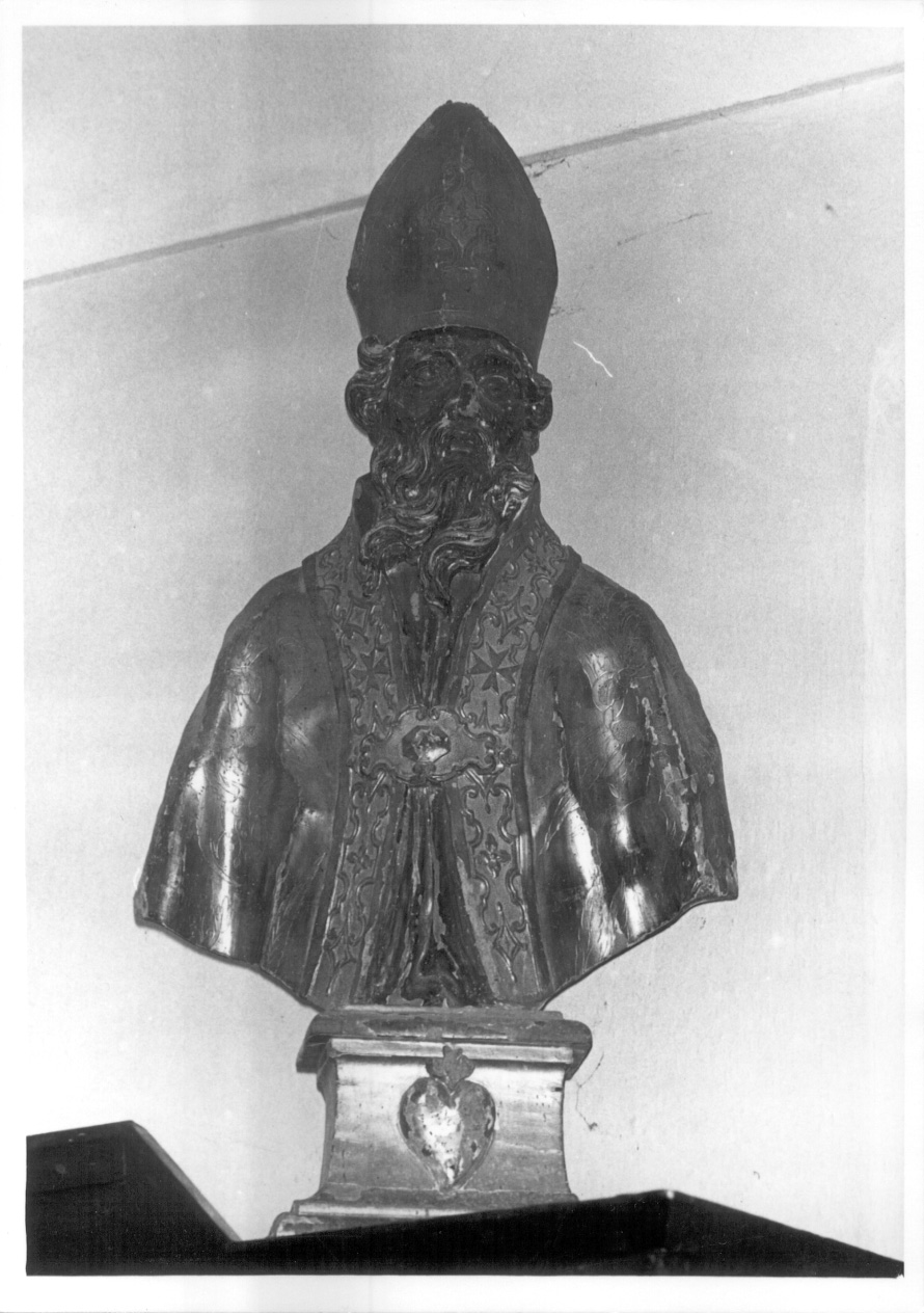 Santo vescovo (busto, opera isolata) - ambito ligure-piemontese (seconda metà sec. XVIII)