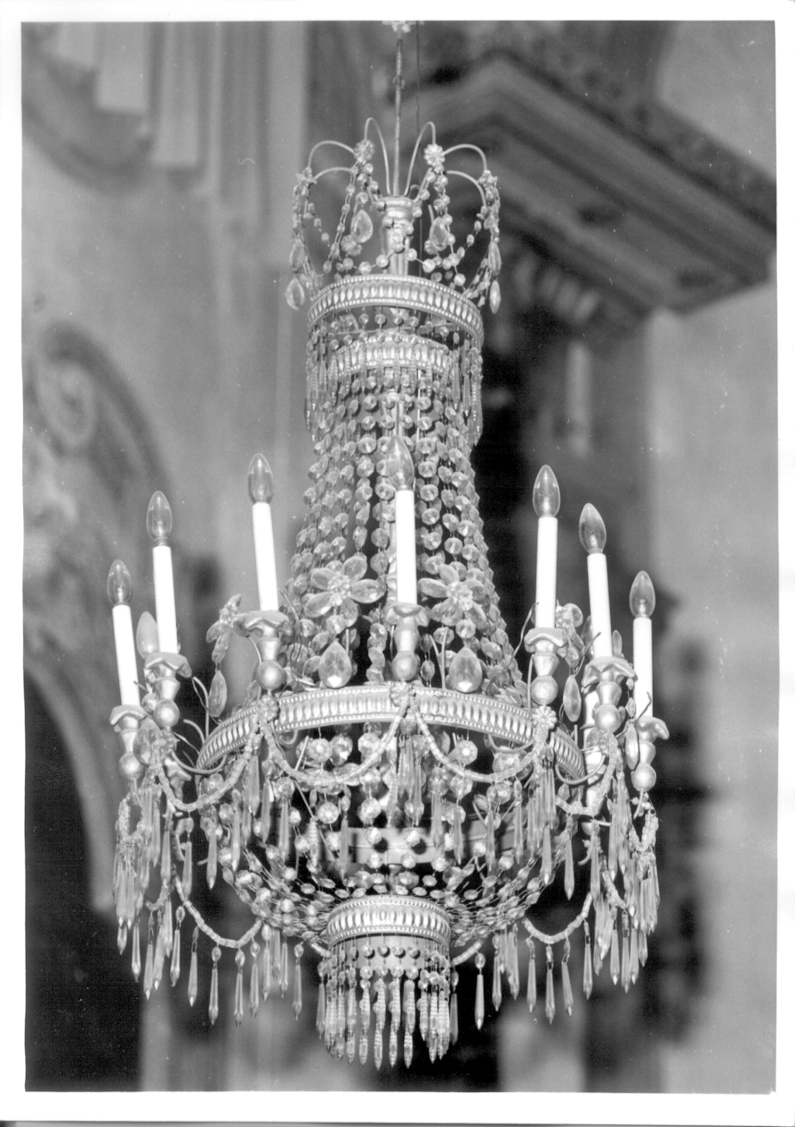 lampadario - a bracci, serie - ambito italiano (sec. XIX)