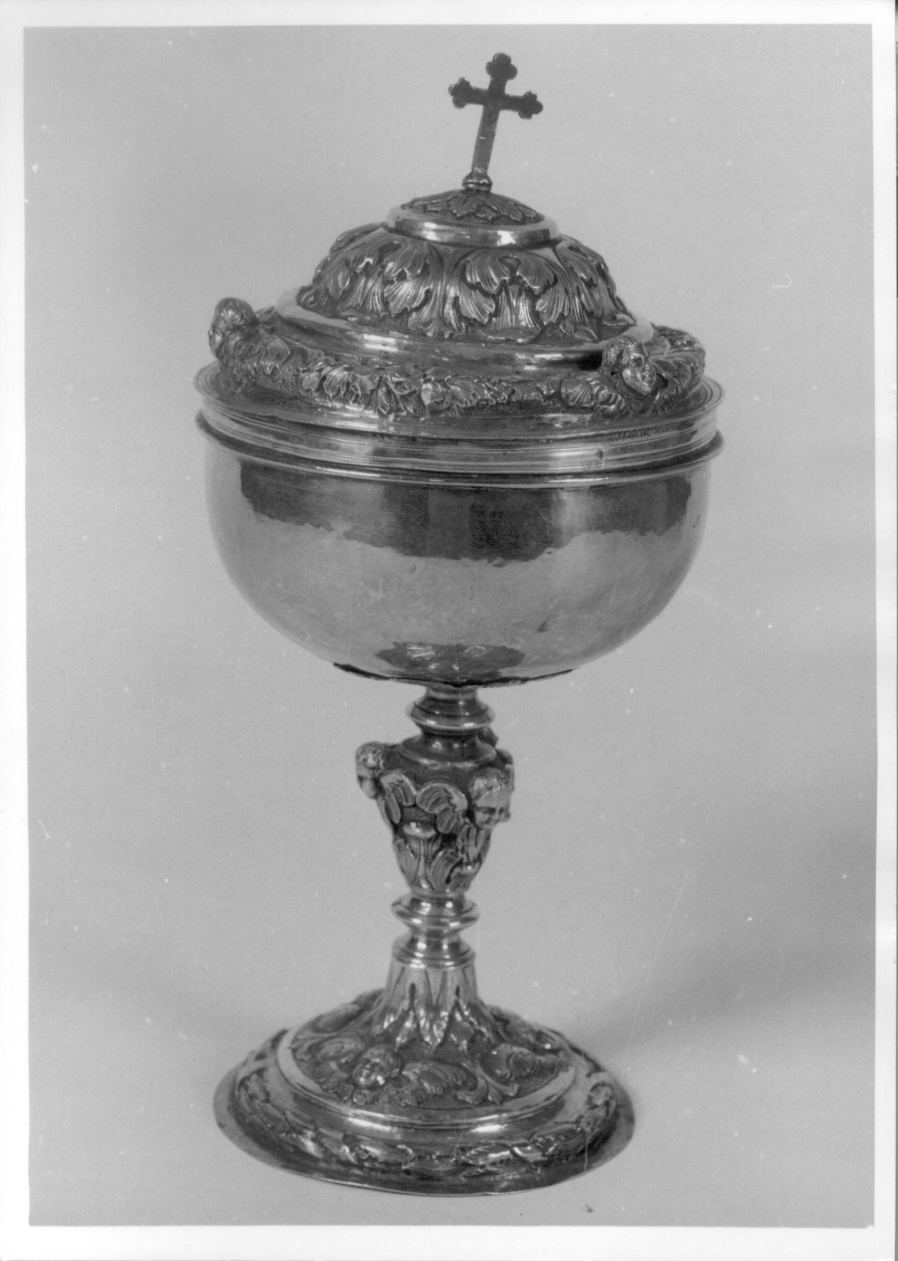 cherubini e motivi decorativi fitomorfi (pisside, opera isolata) - ambito genovese (fine/inizio secc. XVII/ XVIII)