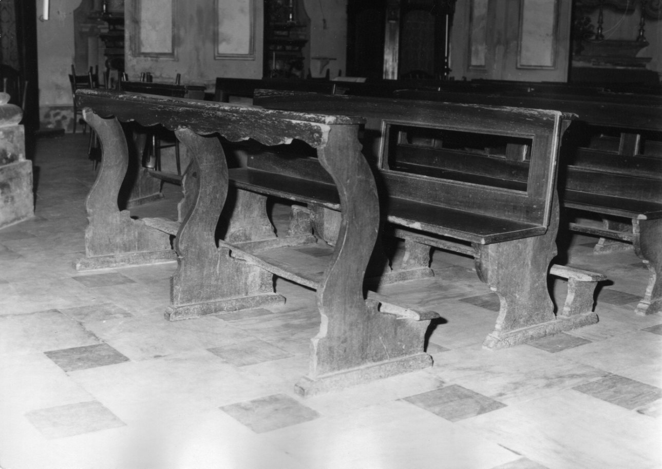 banco da chiesa, serie - ambito genovese (metà sec. XVIII)