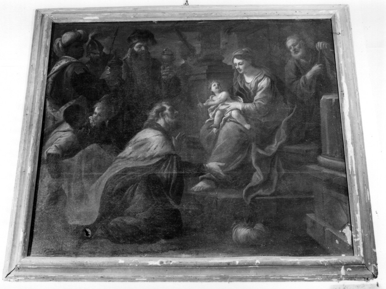 adorazione dei Re Magi (dipinto, opera isolata) di Badaracco Giovanni Raffaele (seconda metà sec. XVII)