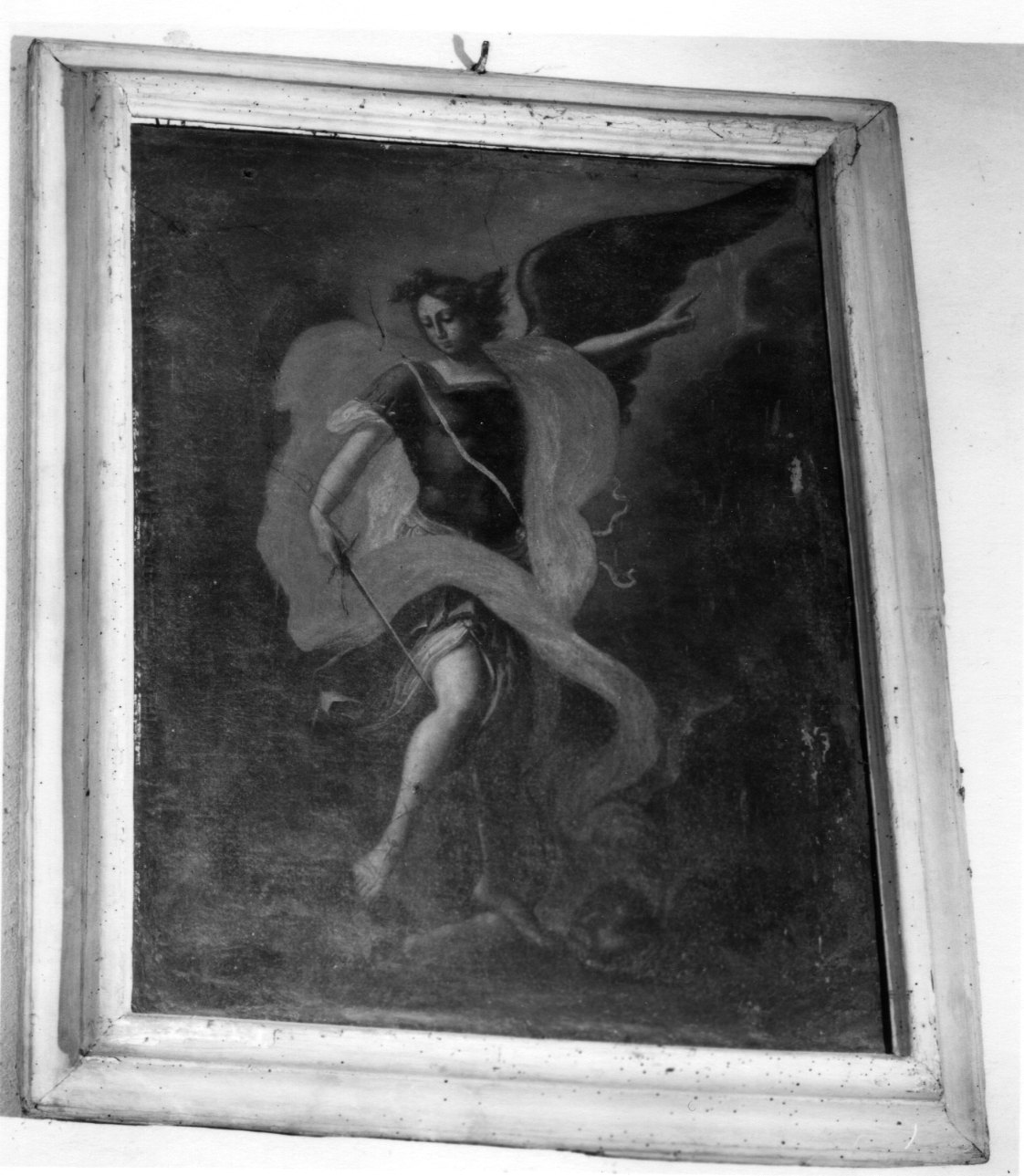 San Michele Arcangelo combatte il drago (dipinto, opera isolata) - ambito genovese (fine/inizio secc. XVII/ XVIII)