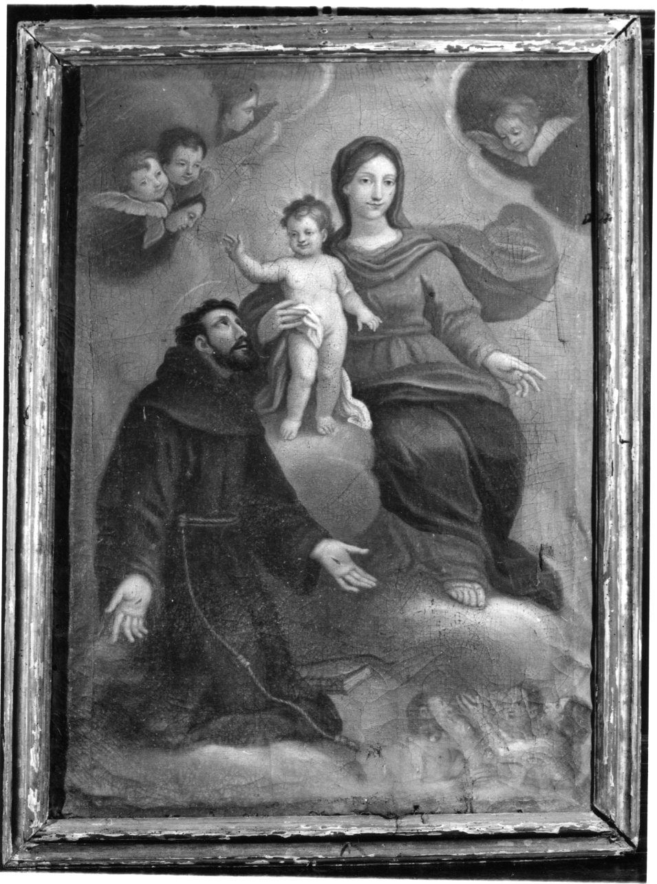 Madonna con Bambino e San Francesco d'Assisi (dipinto, opera isolata) - ambito genovese (seconda metà sec. XVIII)