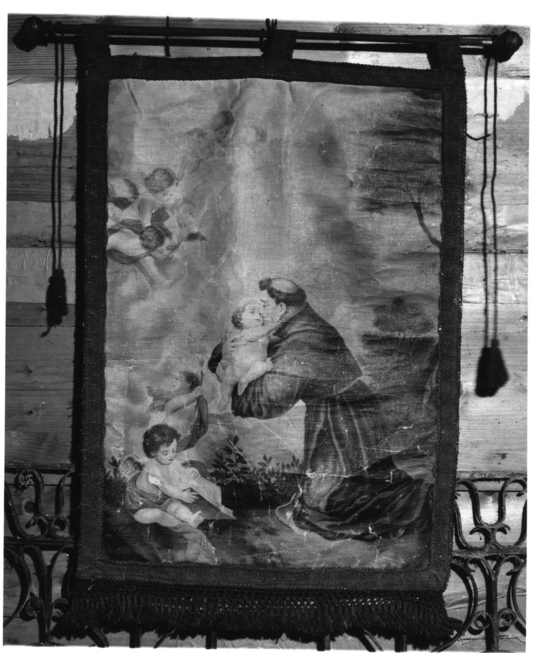 Sant'Antonio da Padova (stendardo processionale, opera isolata) - ambito ligure (prima metà sec. XX)