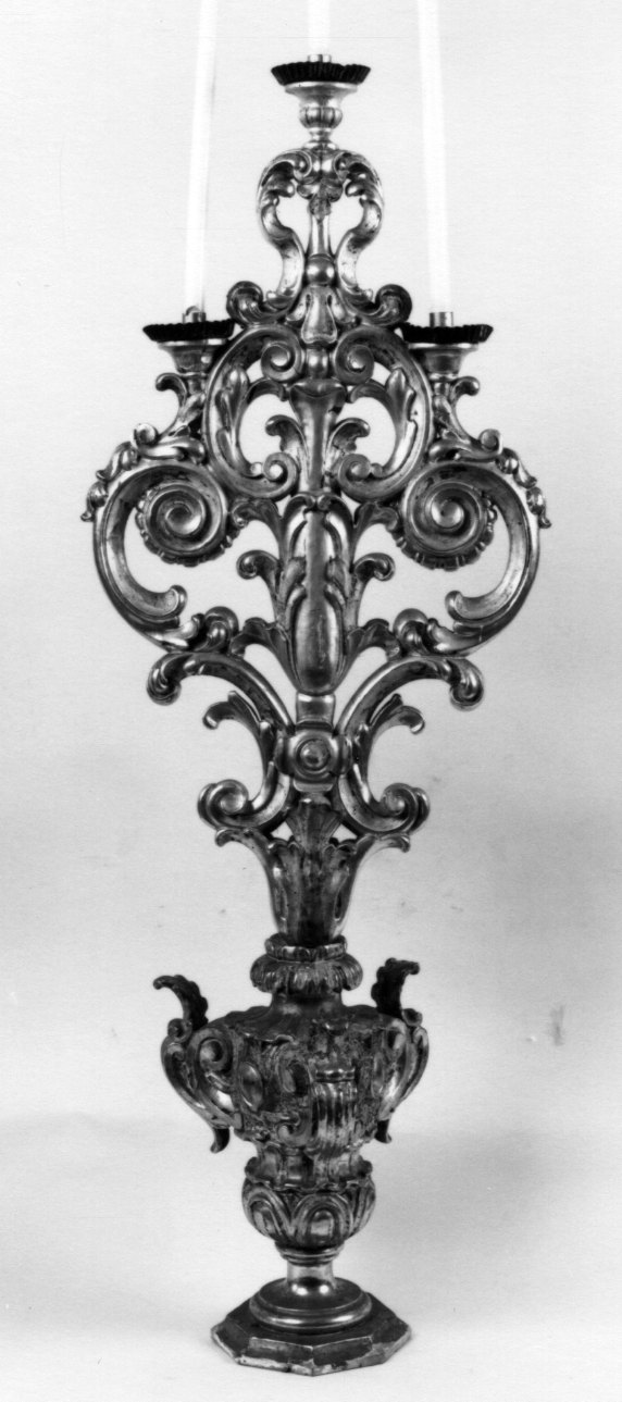 candelabro, serie di Rebagliati Bartolomeo (fine sec. XIX)
