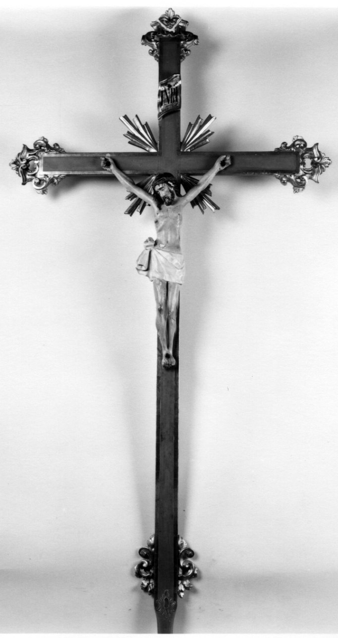 Cristo crocifisso dolente (croce processionale, opera isolata) - ambito piemontese (seconda metà sec. XIX)