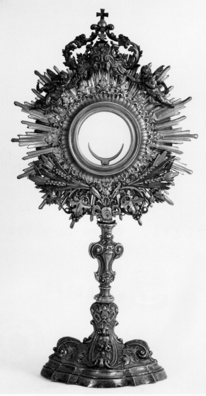 ostensorio - a raggiera, opera isolata - bottega piemontese (inizio sec. XX)
