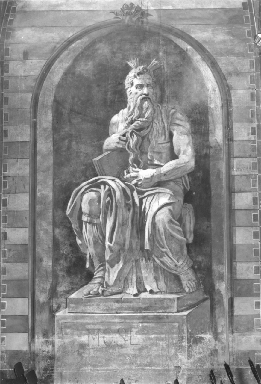 Mosè con le tavole della legge (dipinto, opera isolata) di Massaza Emilio (ultimo quarto sec. XIX)