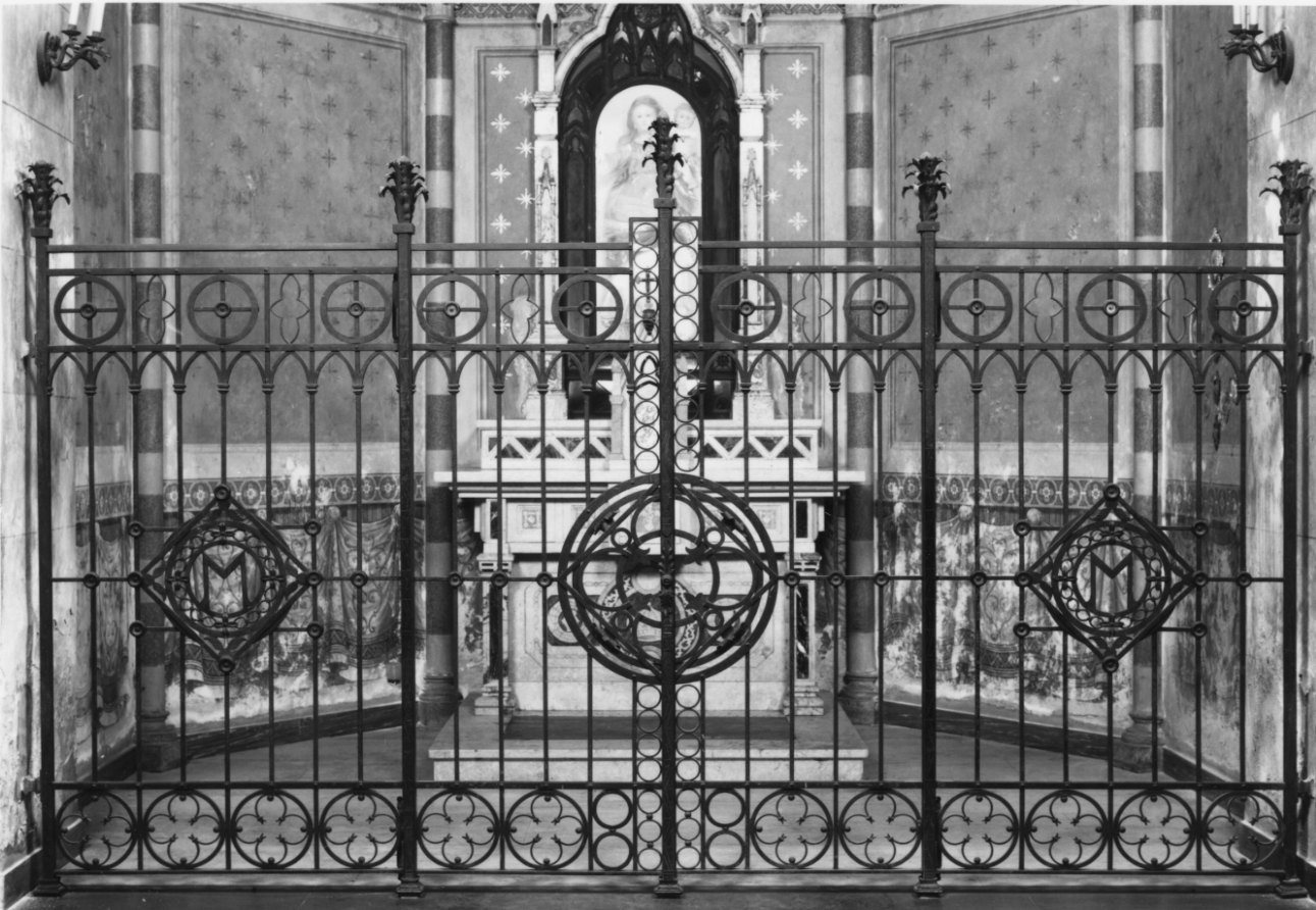 cancellata di cappella, opera isolata di Rossi Ettore Officina (prima metà sec. XX)