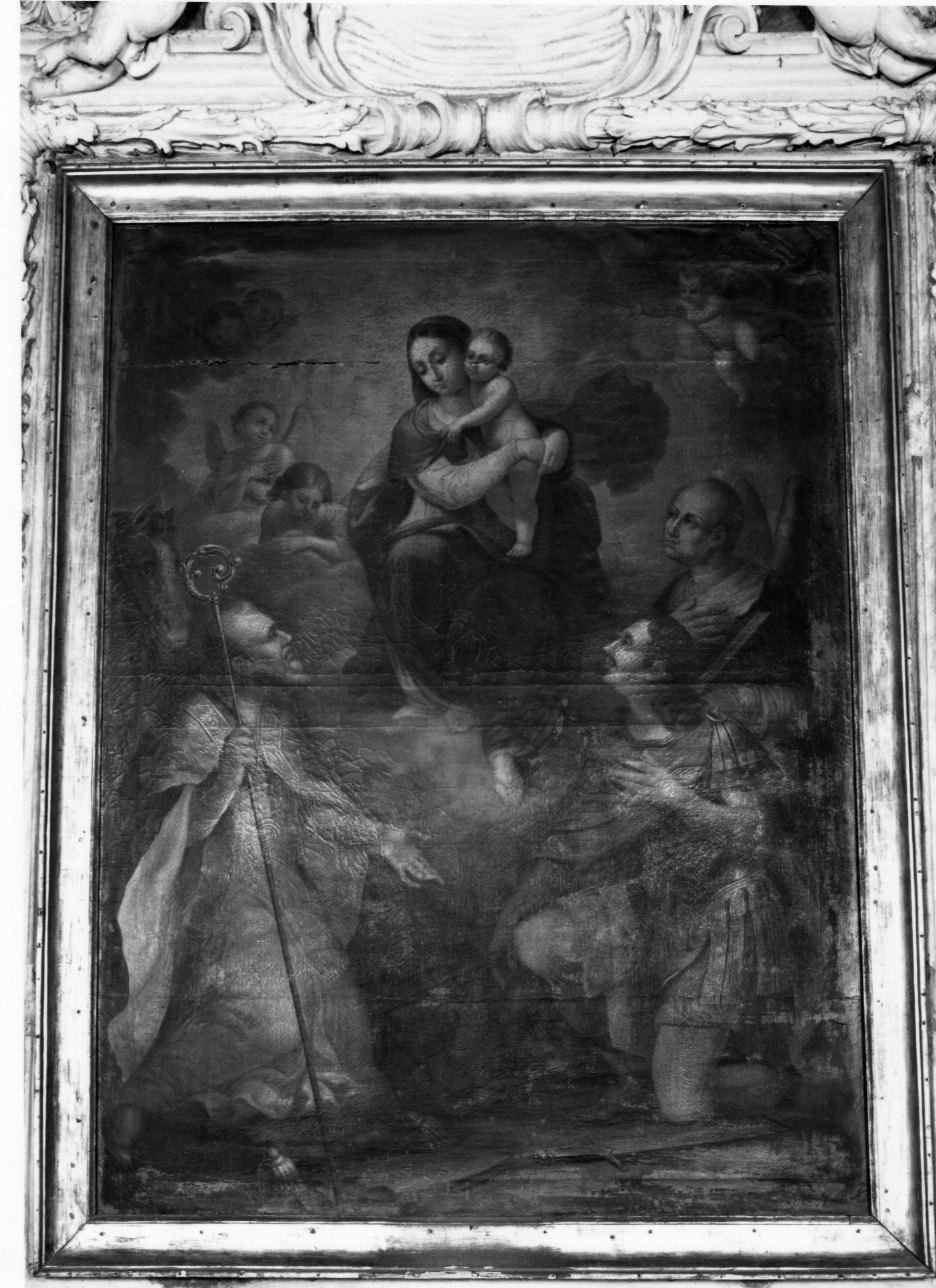 Madonna con Bambino e Santi (dipinto, opera isolata) di Caboni Antonio (secondo quarto sec. XIX)
