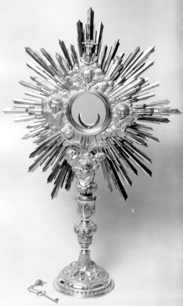 ostensorio - a raggiera, opera isolata - ambito genovese (primo quarto sec. XVIII)