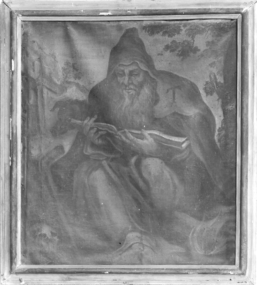 Sant'Antonio Abate (dipinto, opera isolata) - ambito astigiano (seconda metà sec. XVII)