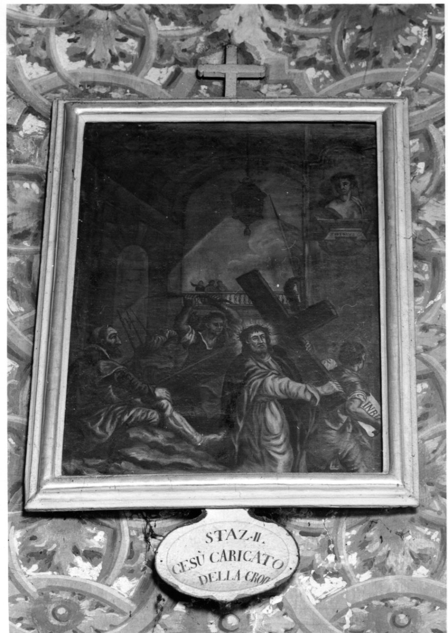 stazione II: Gesù caricato della croce (dipinto, elemento d'insieme) - ambito astigiano (seconda metà sec. XVIII)