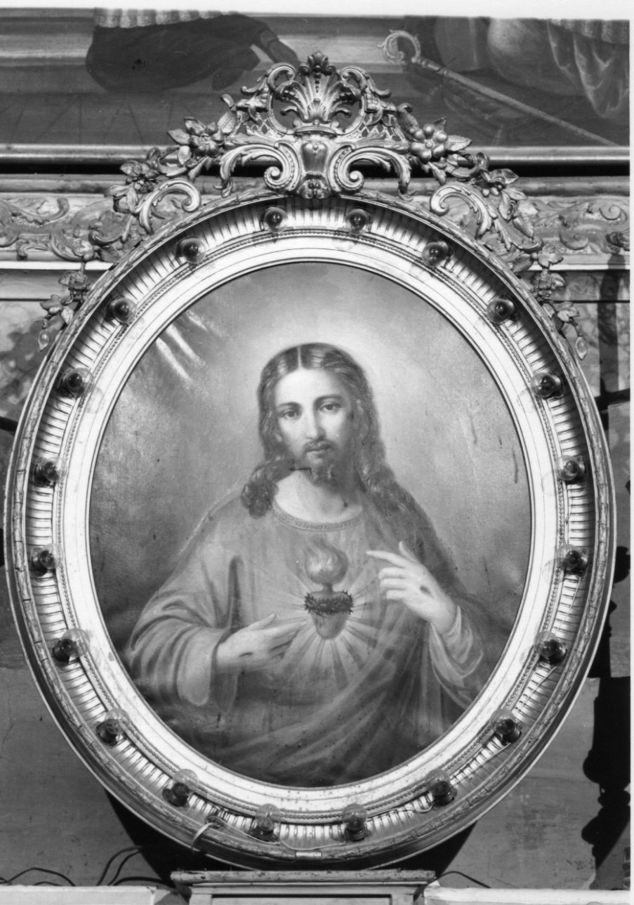 Sacro Cuore di Gesù (dipinto, opera isolata) - ambito piemontese (metà sec. XIX)