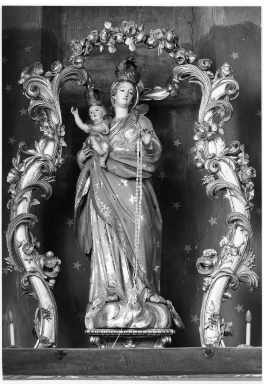 Madonna del Rosario (statua processionale, opera isolata) - bottega piemontese (ultimo quarto sec. XIX)