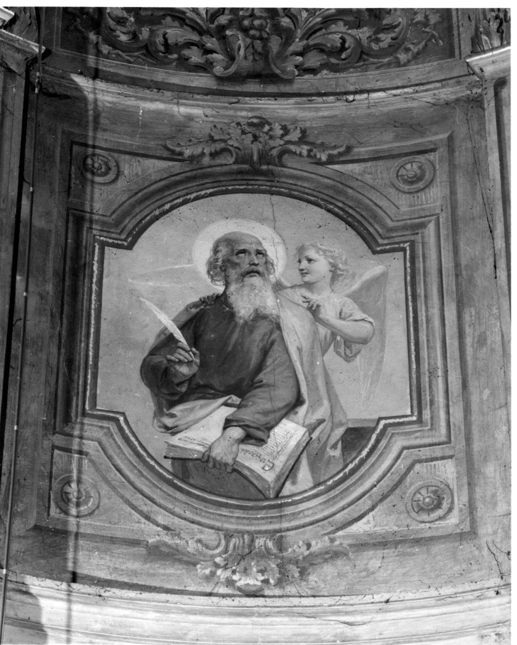 San Matteo Evangelista (dipinto, elemento d'insieme) di Morgari Luigi (fine sec. XIX)