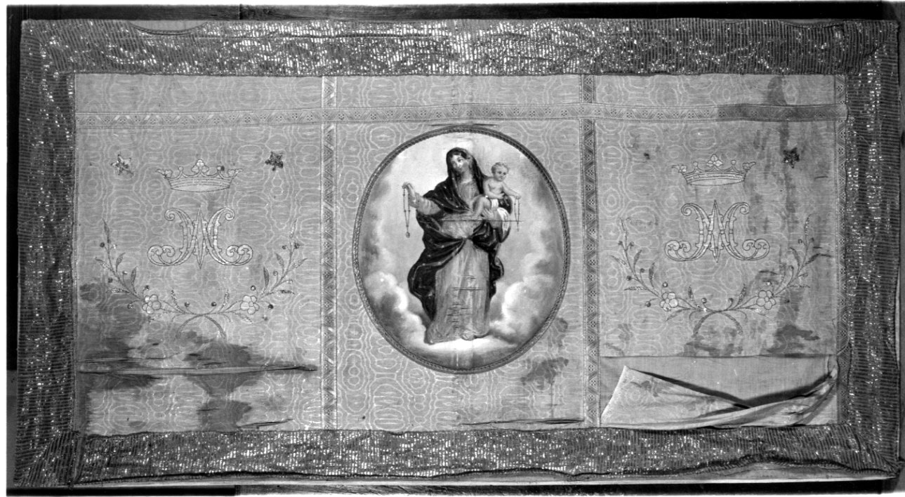 Madonna del Carmelo (paliotto, opera isolata) - manifattura piemontese (seconda metà sec. XIX)