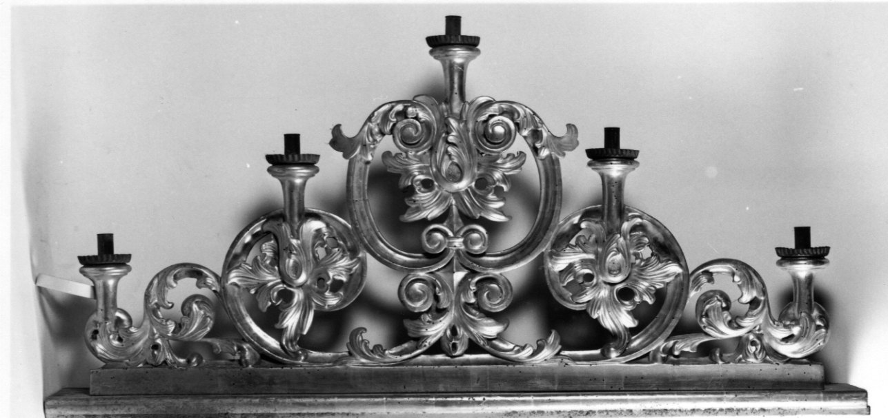candelabro da chiesa, opera isolata - bottega piemontese (seconda metà sec. XIX)