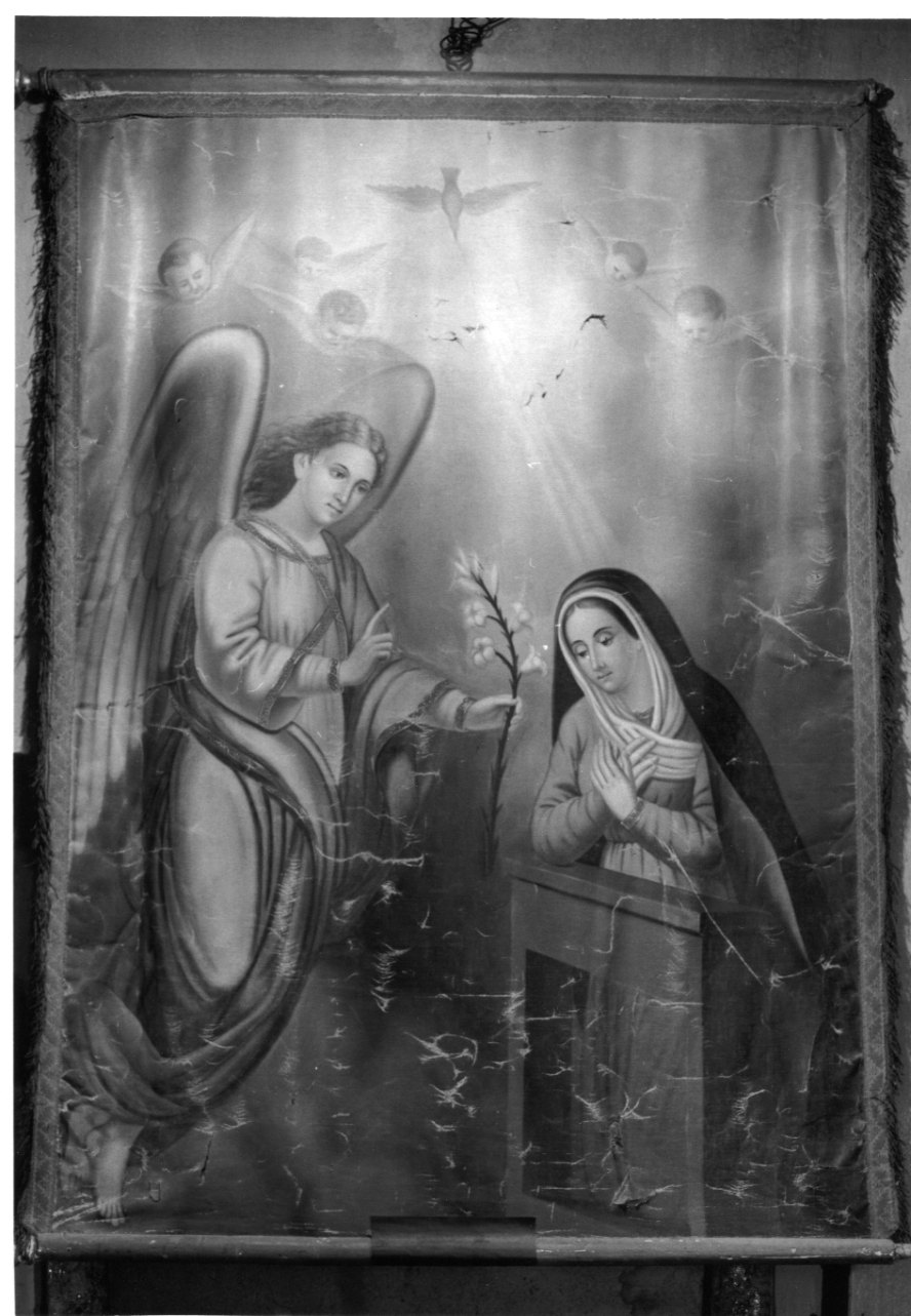 Annunciazione (stendardo processionale, opera isolata) - bottega piemontese (primo quarto sec. XX)