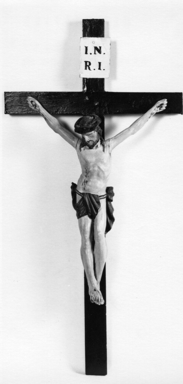 Cristo crocifisso dolente (crocifisso, opera isolata) - bottega piemontese (sec. XIX)