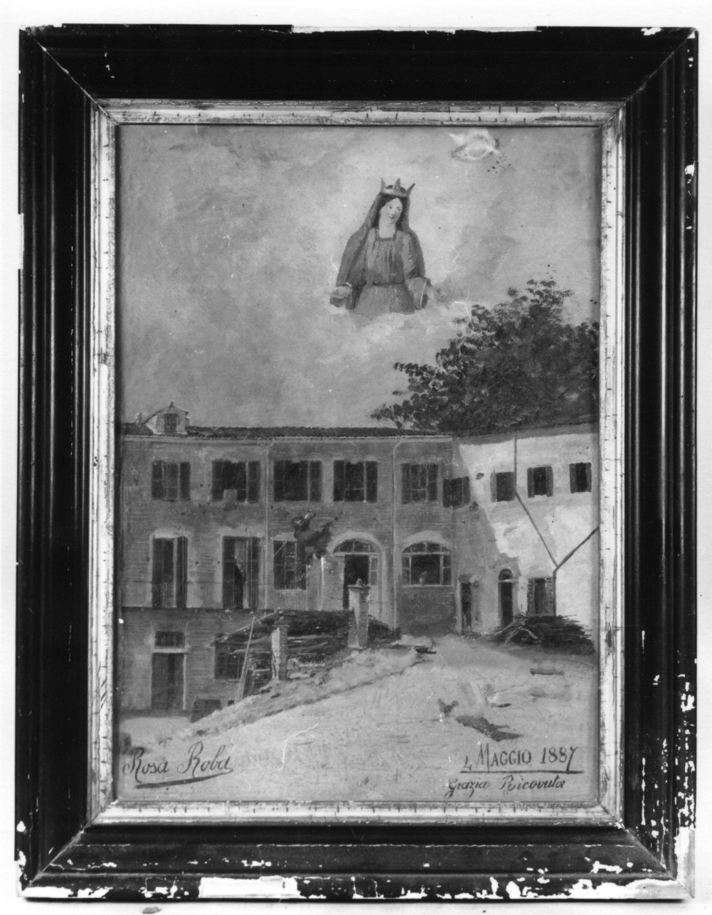 Madonna delle Grazie intercede per infortunio (ex voto, opera isolata) - ambito astigiano (ultimo quarto sec. XIX)