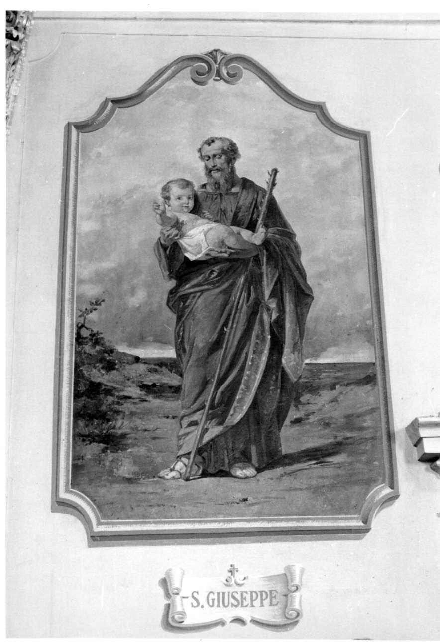 San Giuseppe e Gesù Bambino (dipinto, elemento d'insieme) di Crida Enrico (ultimo quarto sec. XIX)