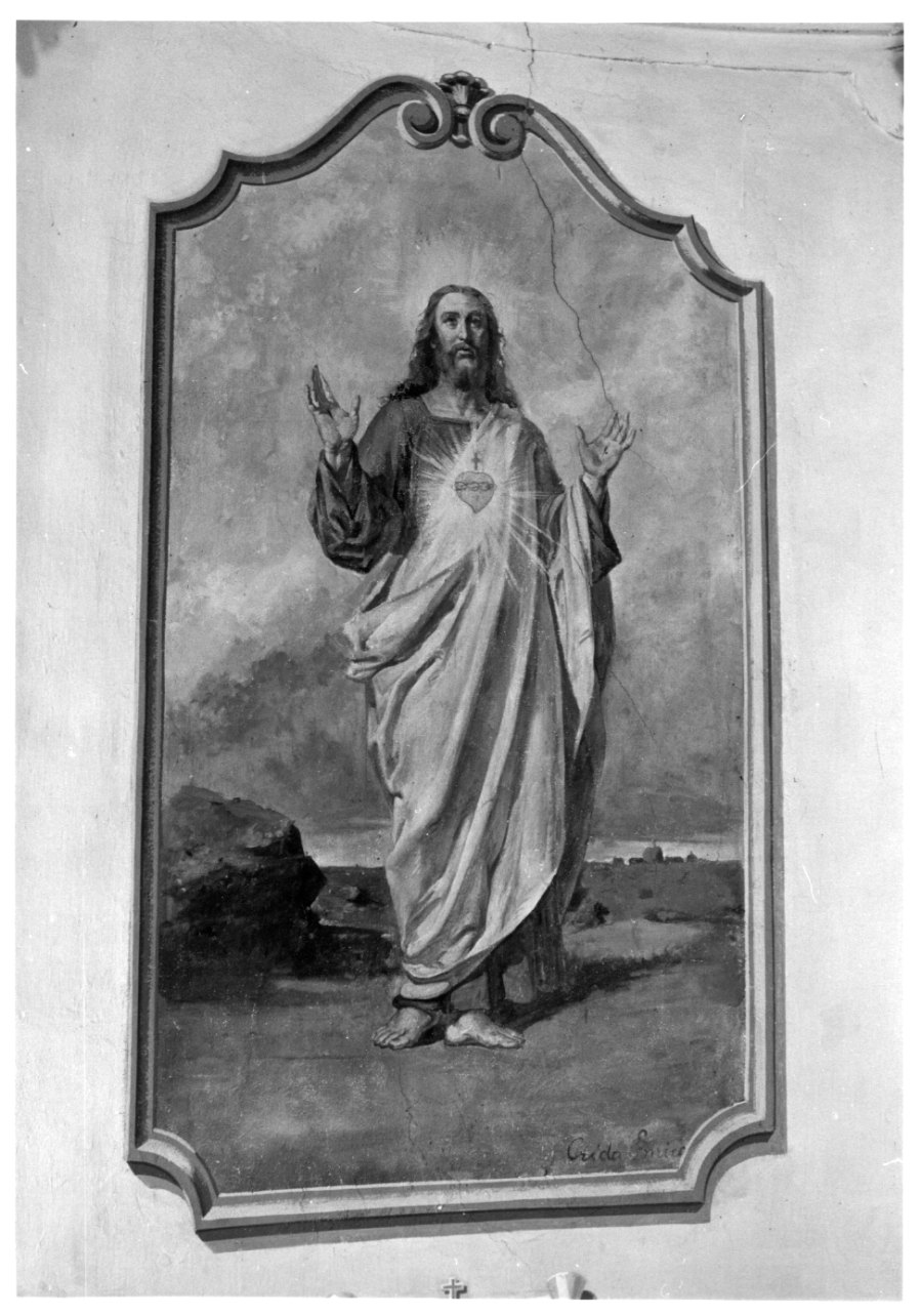 Sacro Cuore di Gesù (dipinto, elemento d'insieme) di Crida Enrico (ultimo quarto sec. XIX)