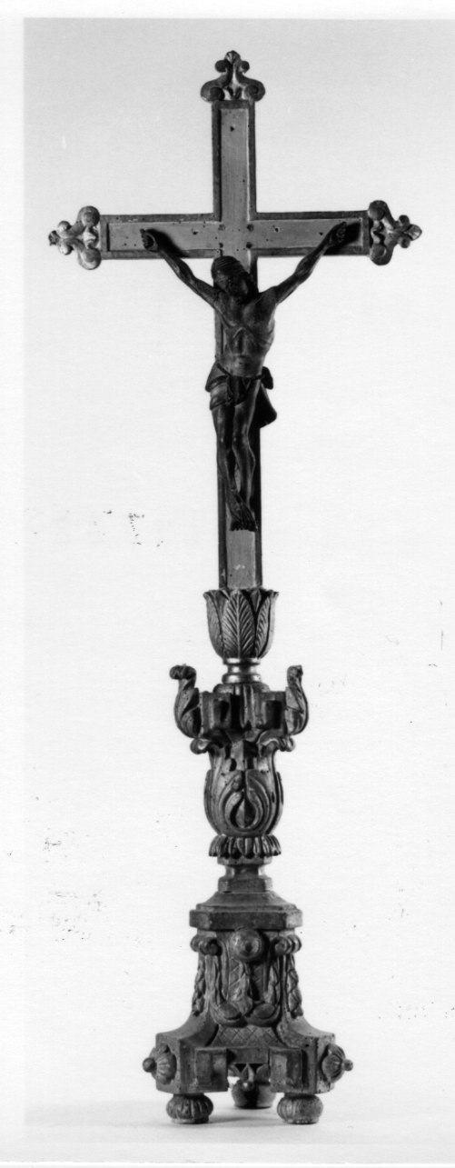 Cristo crocifisso dolente (croce d'altare, opera isolata) - bottega astigiana (ultimo quarto sec. XVIII)