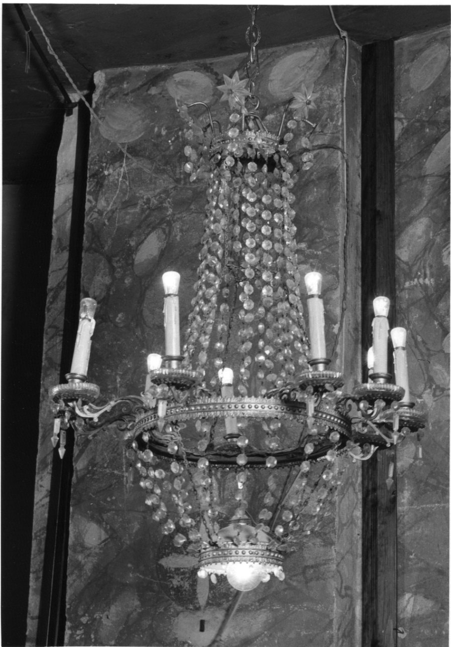 lampadario, opera isolata - ambito piemontese (fine/inizio secc. XIX/ XX)