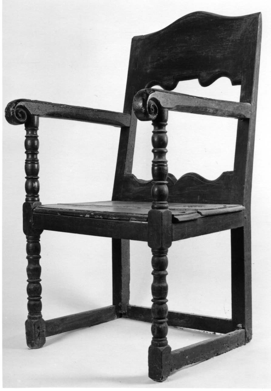 seggiolone, opera isolata - ambito astigiano (sec. XVII)