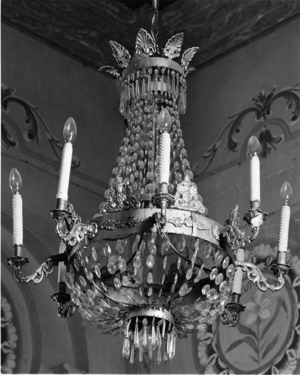 lampadario, serie - ambito piemontese (seconda metà sec. XIX)