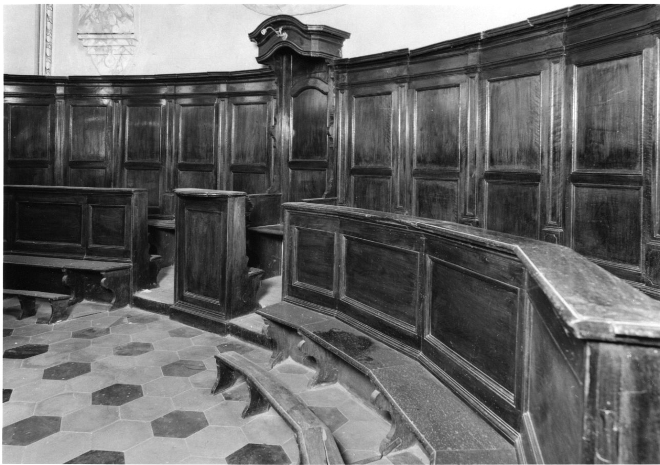 stalli del coro, opera isolata - ambito astigiano (ultimo quarto sec. XVIII)