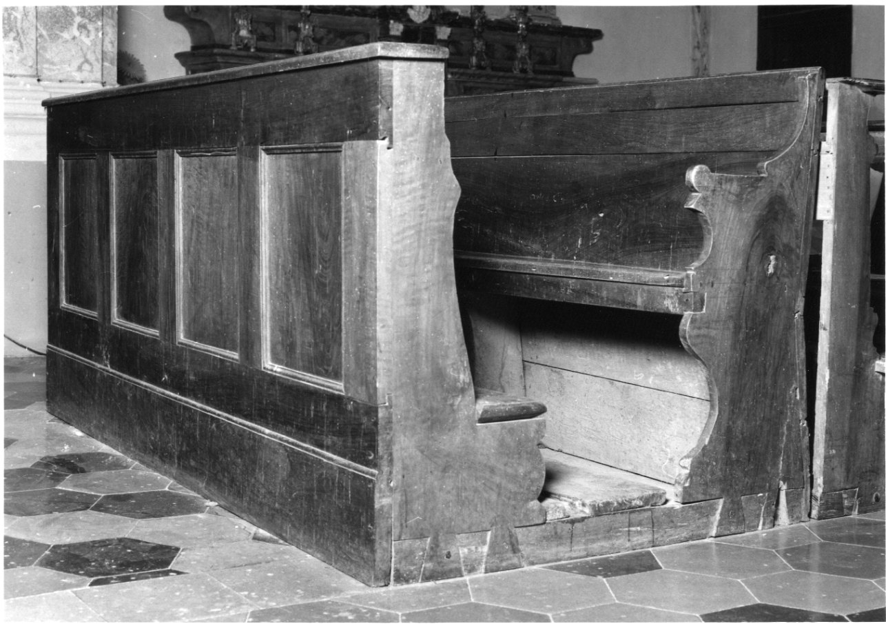 banco da chiesa, serie - ambito astigiano (seconda metà sec. XIX)