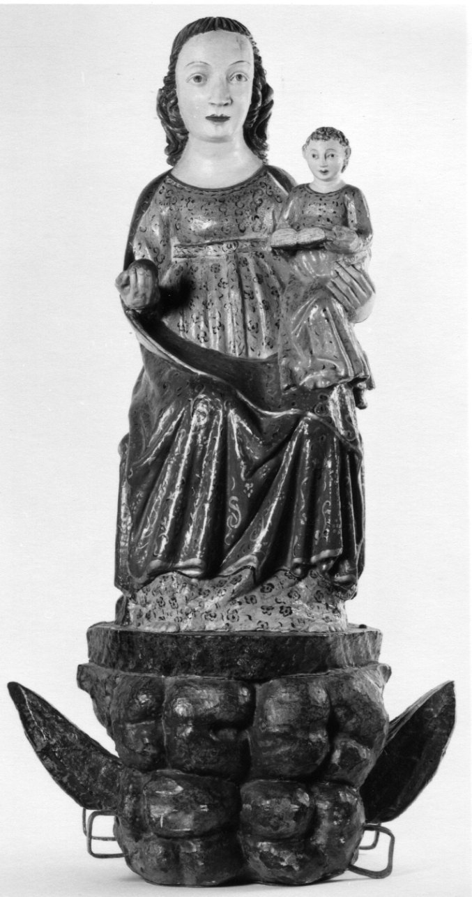 MADONNA CON BAMBINO (statua, opera isolata) - ambito astigiano (prima metà sec. XV)