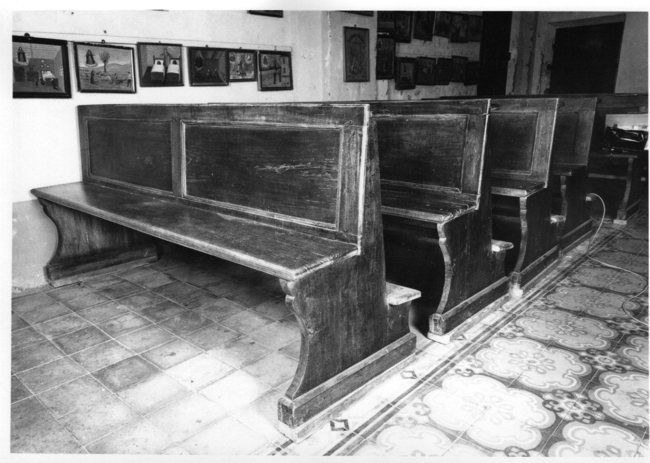 banco da chiesa, serie - ambito astigiano (prima metà sec. XX)