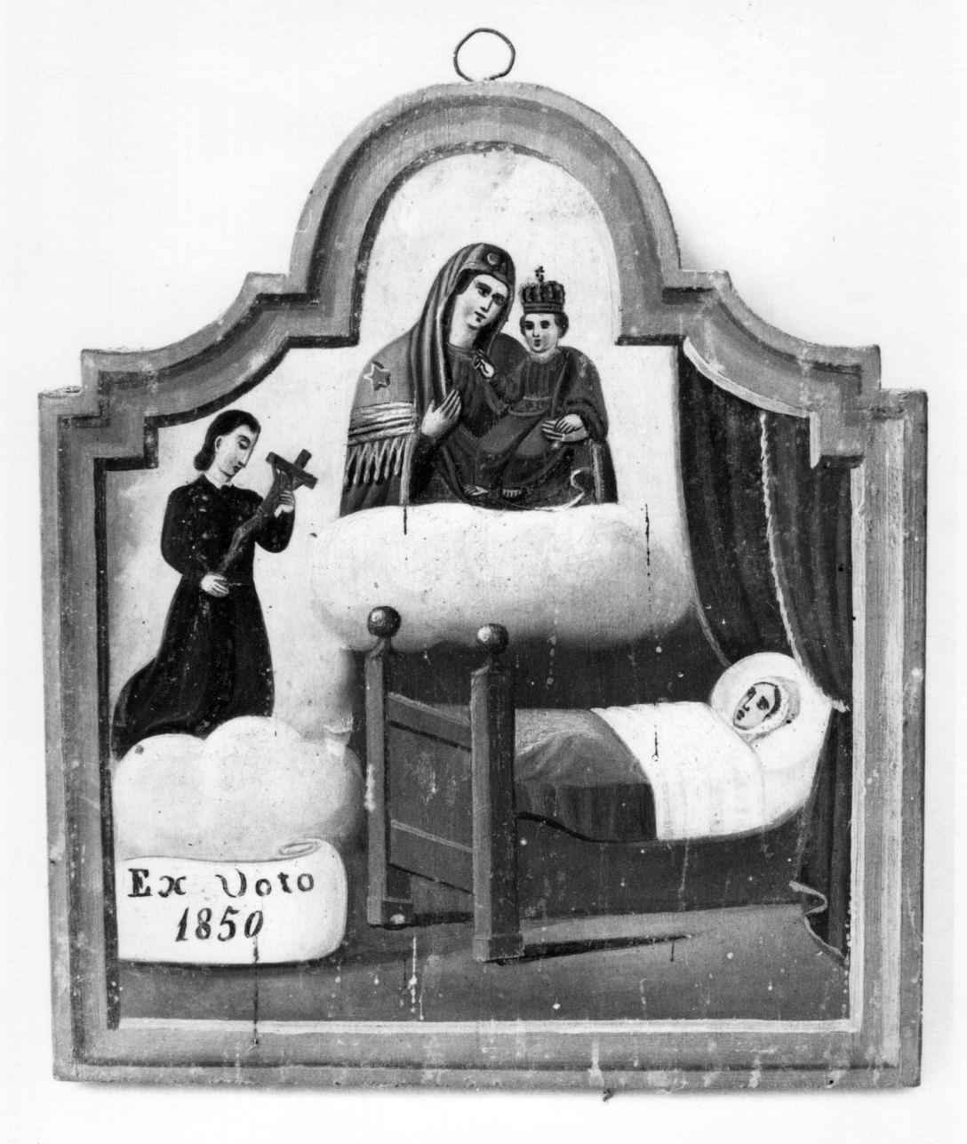 Madonna della Consolazione intercede per guarigione di malattia (ex voto, opera isolata) di Vijna Giuseppe (metà sec. XIX)