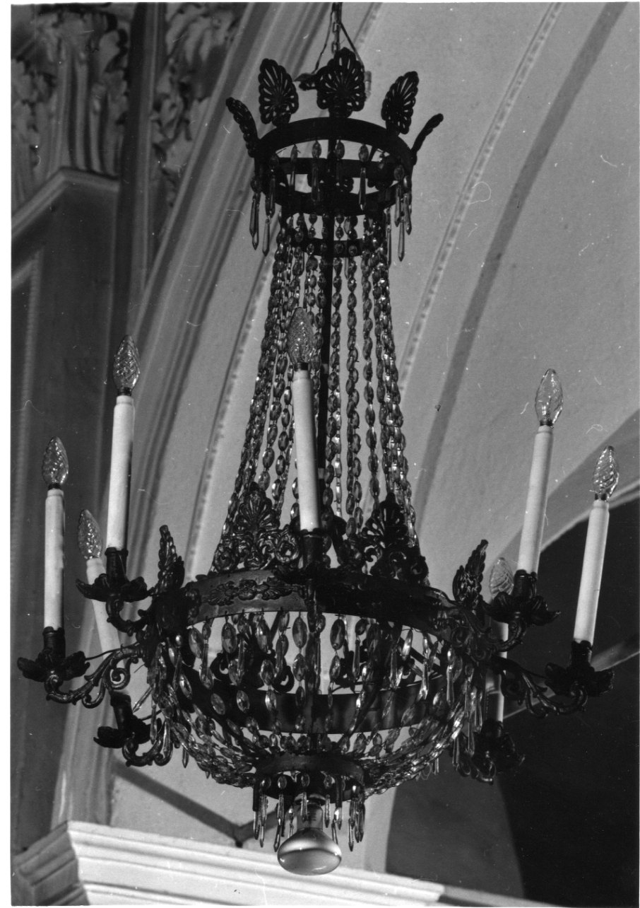 lampadario, serie - bottega lombarda (fine/inizio secc. XIX/ XX)