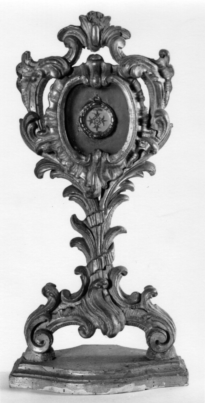 reliquiario - a ostensorio, serie - bottega piemontese (metà sec. XVIII)