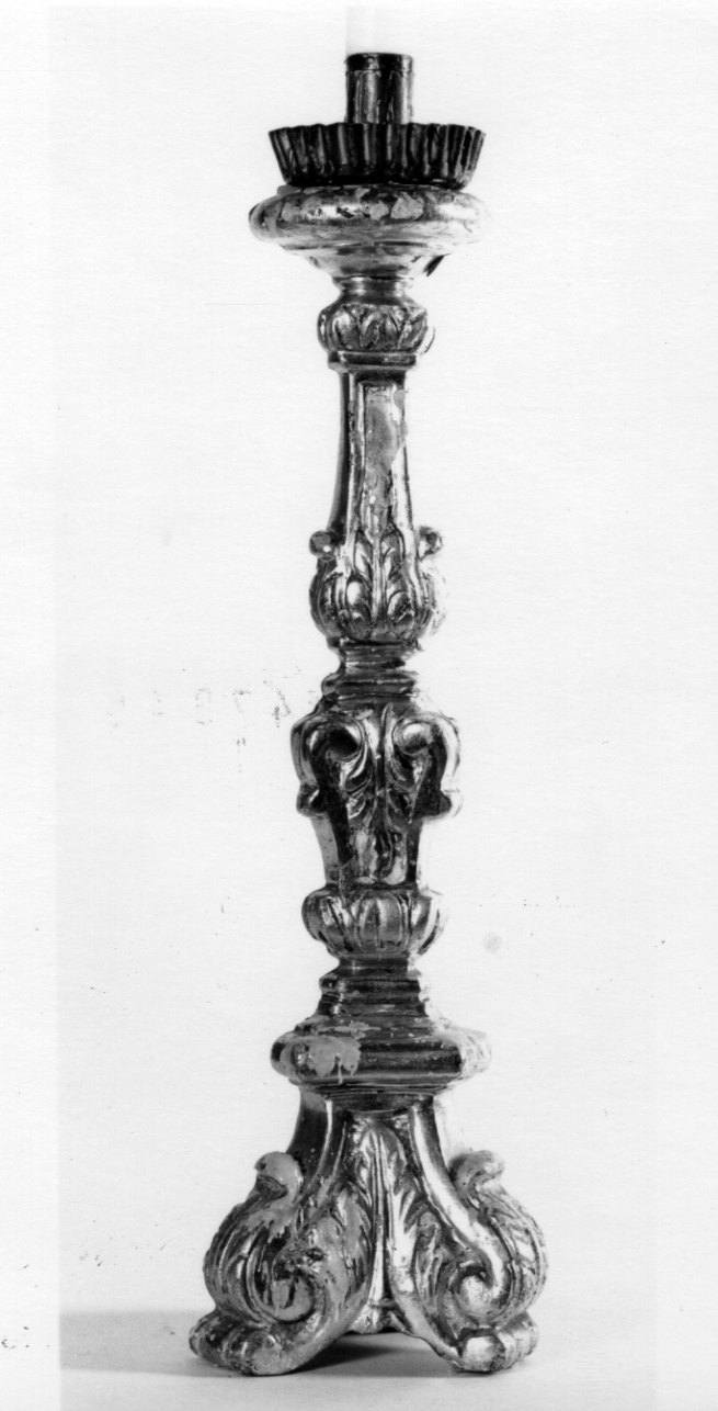 candeliere, serie - bottega piemontese (seconda metà sec. XVIII)