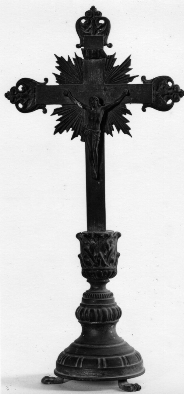 Cristo crocifisso dolente (croce da tavolo, opera isolata) - bottega piemontese (sec. XIX)