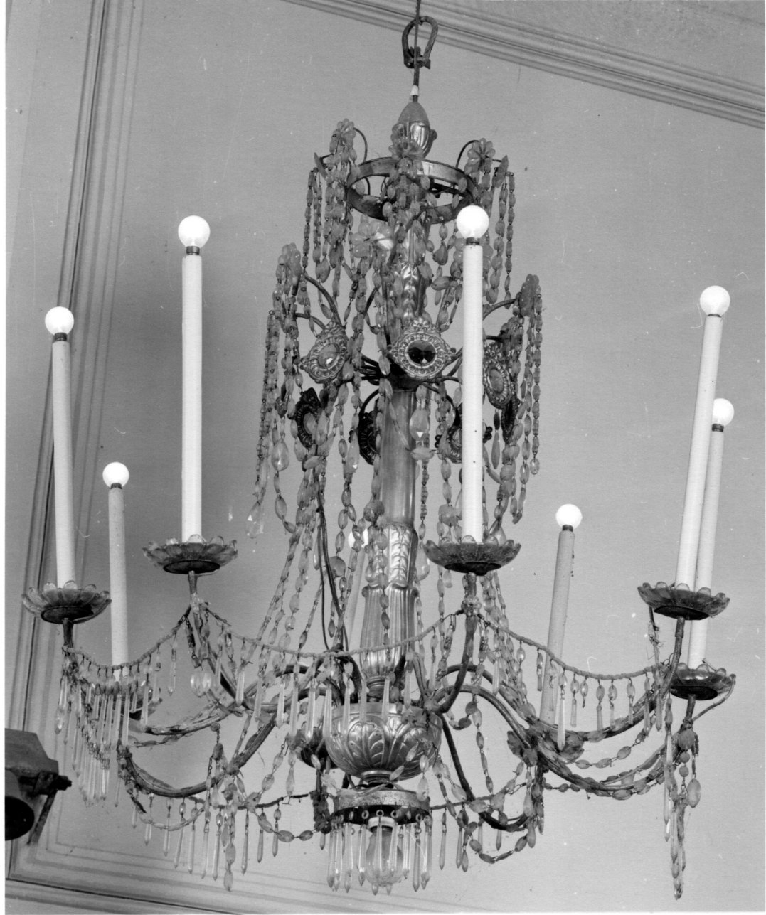 lampadario, serie - ambito piemontese (fine/inizio secc. XIX/ XX)