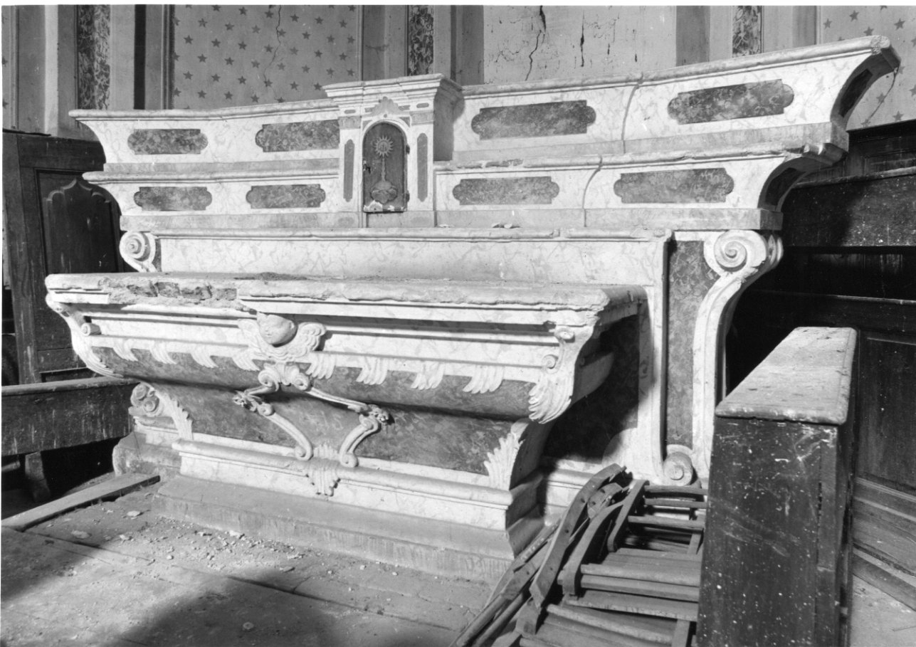 altare maggiore, opera isolata - bottega piemontese (terzo quarto sec. XVIII)