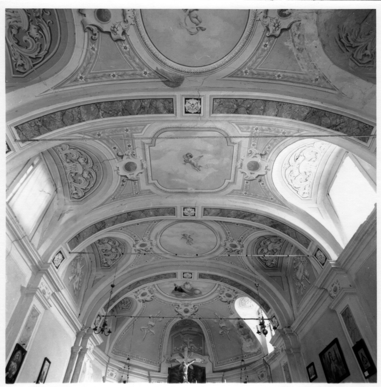 angeli e motivi decorativi fitomorfi (dipinto) - ambito astigiano (fine/inizio secc. XIX/ XX)