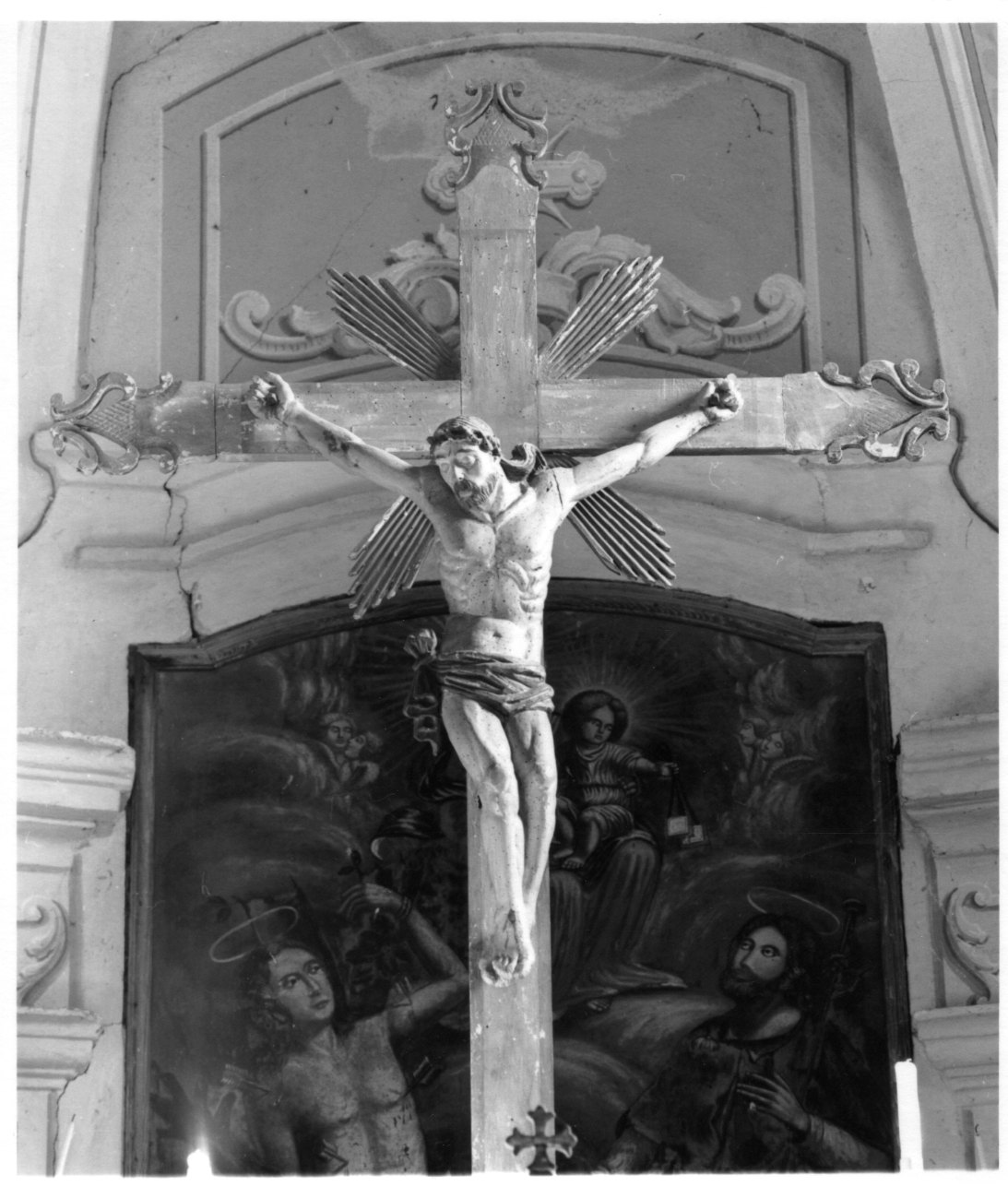 Cristo crocifisso dolente (croce processionale, opera isolata) - bottega astigiana (seconda metà sec. XVIII)