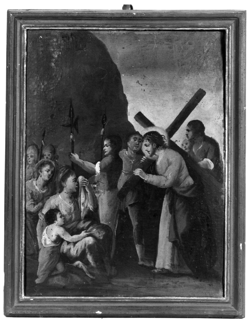 stazione VIII: Gesù consola le donne di Gerusalemme (dipinto, elemento d'insieme) - ambito astigiano (sec. XIX)