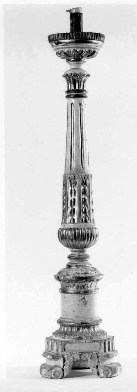 candeliere, serie - bottega astigiana (prima metà sec. XIX)