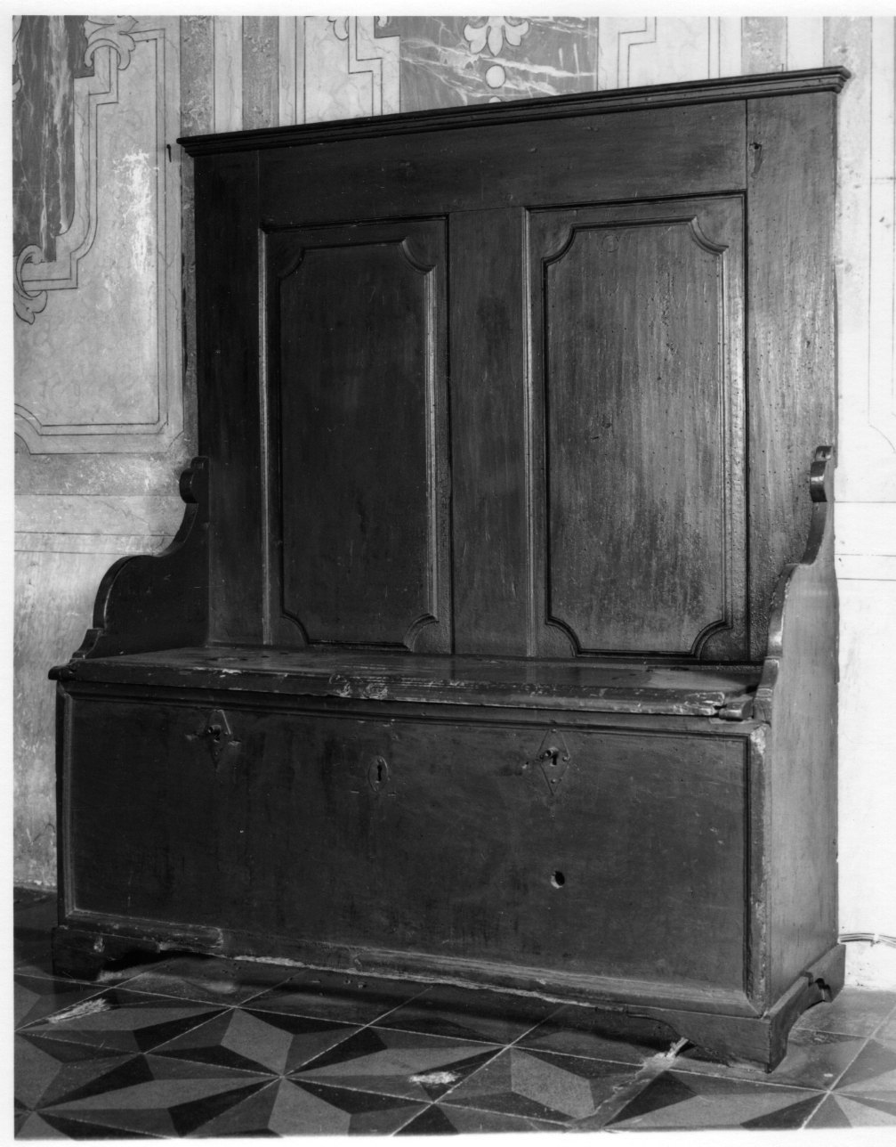 banco del celebrante, opera isolata - bottega astigiana (prima metà sec. XVIII)