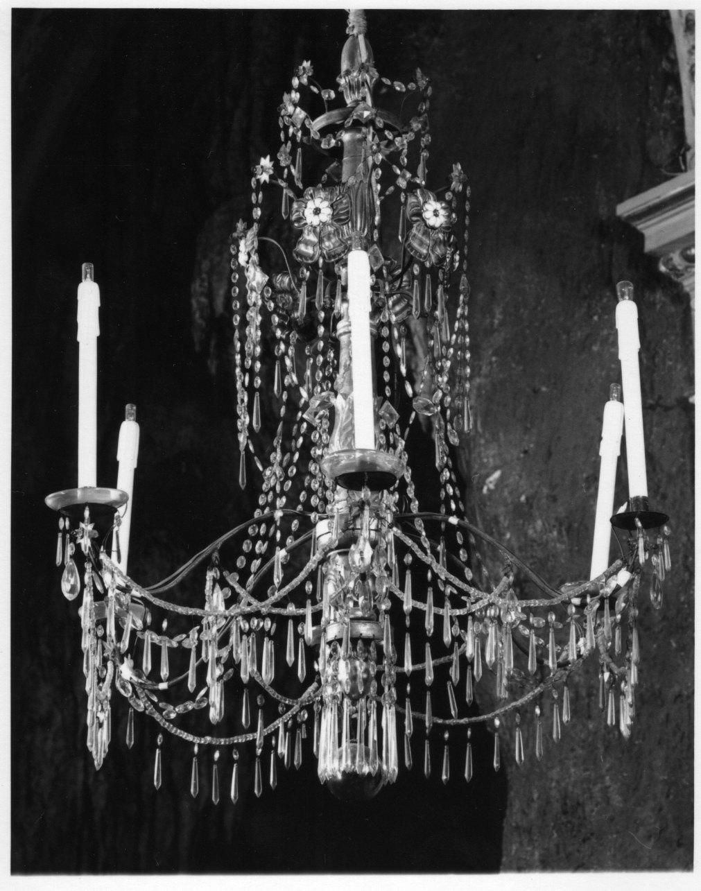 lampadario - a bracci, serie - bottega piemontese (seconda metà sec. XIX)