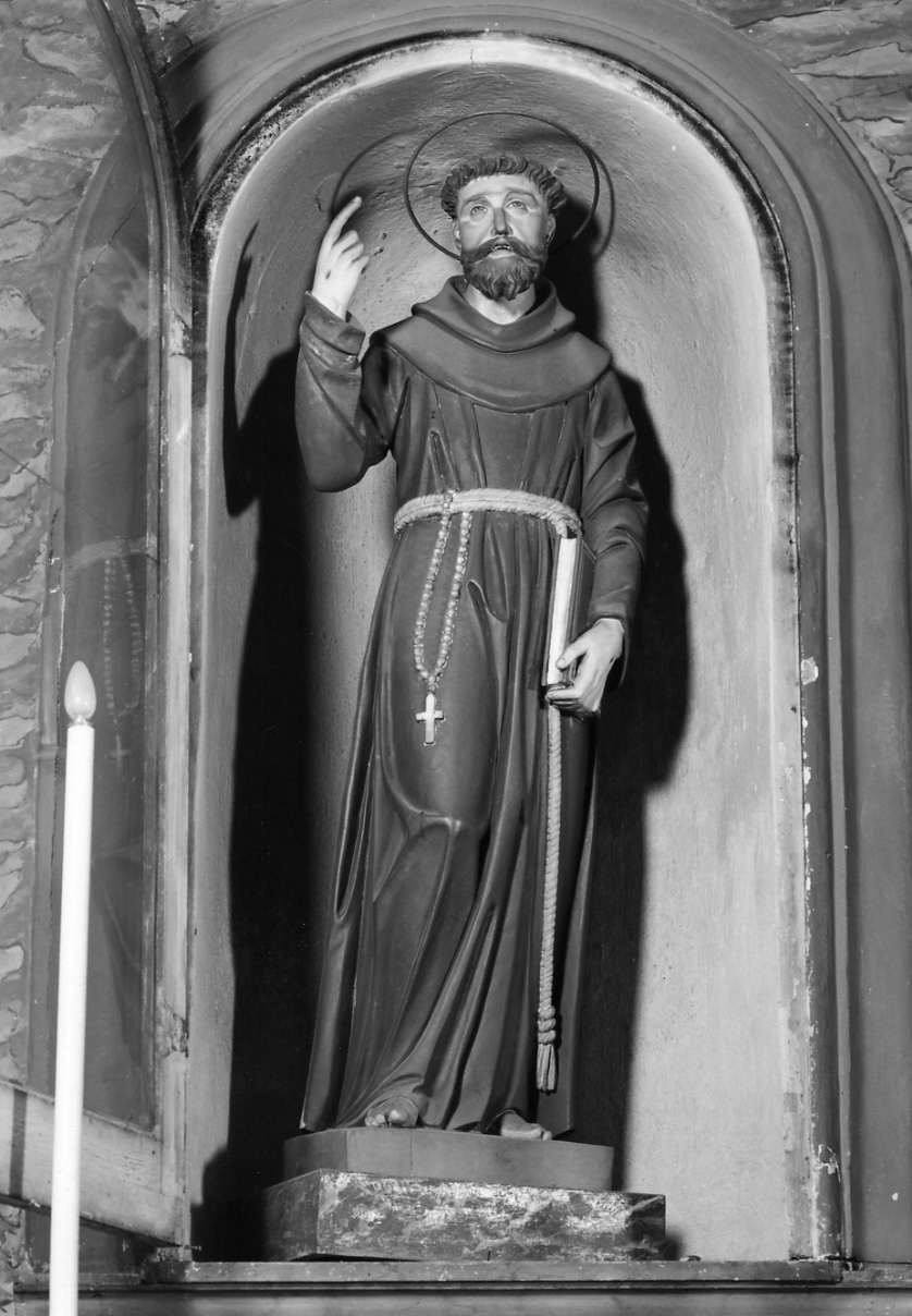 San Francesco d'Assisi (statua, opera isolata) - ambito piemontese (ultimo quarto sec. XIX)