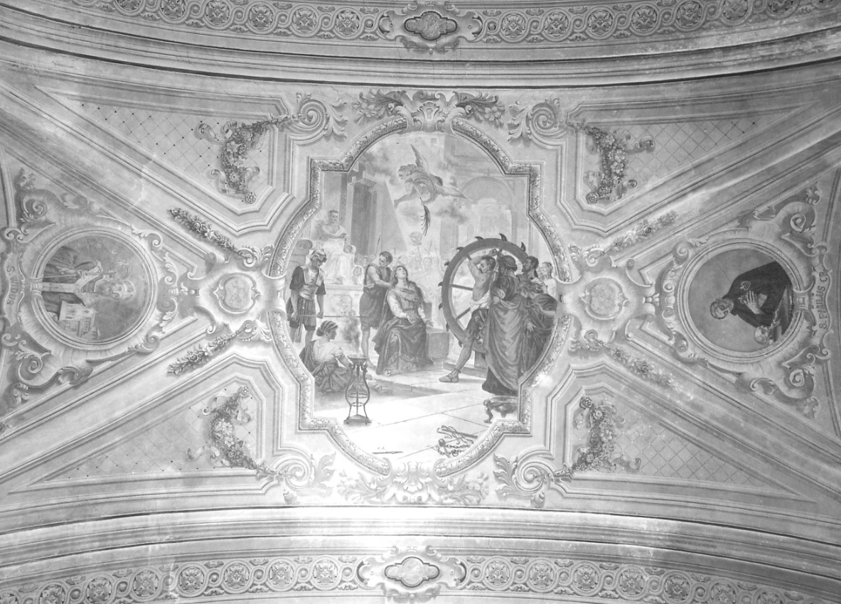 martirio di Santa Caterina d'Alessandria (dipinto) di Lajolo Lorenzo (secondo quarto sec. XX)